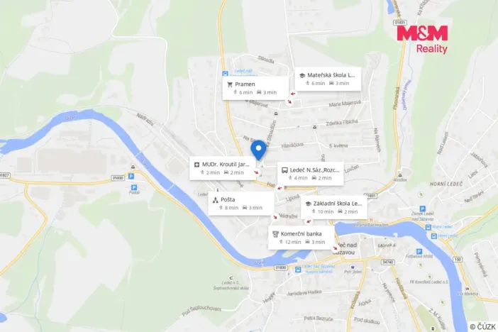 Prodej bytu 2+1, Ledeč nad Sázavou, Ke Stínadlům, 49 m2