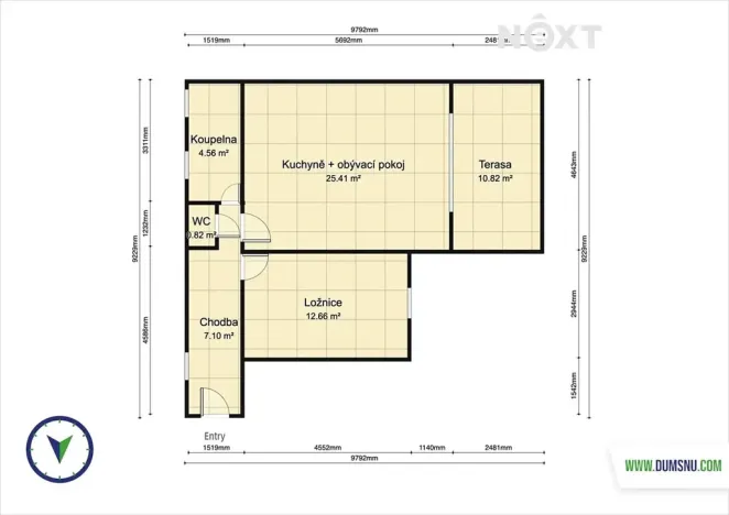 Prodej apartmánu, Staré Město, Sportovní, 57 m2