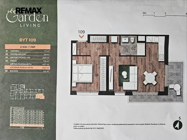 Prodej bytu 2+kk, Praha - Černý Most, Arnošta Valenty, 49 m2