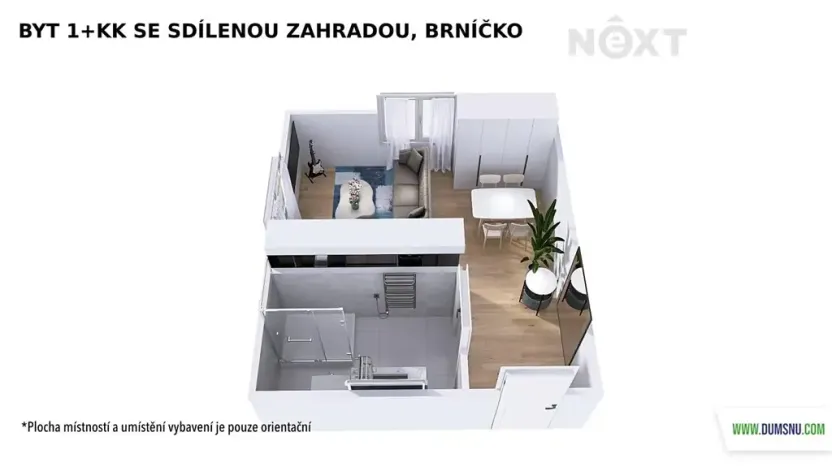 Prodej bytu 1+kk, Brníčko, 27 m2