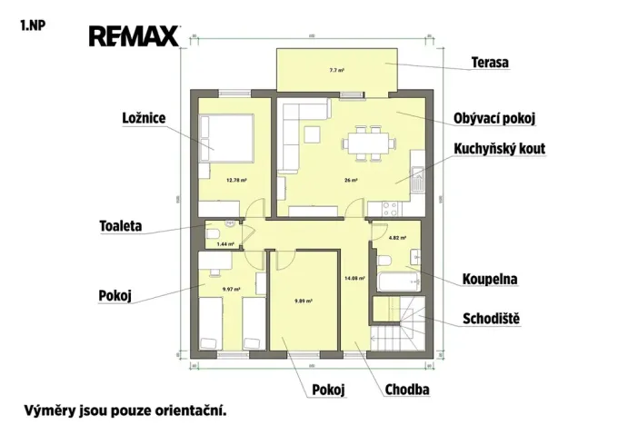 Prodej bytu 4+kk, Zbůch, B. Martinů, 86 m2