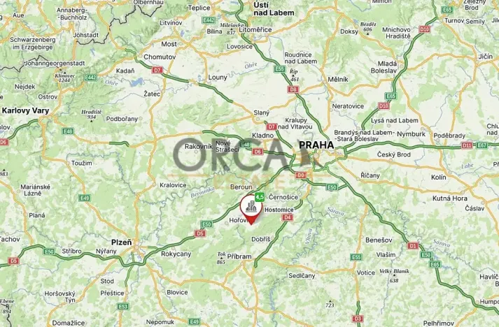 Prodej pozemku, Hostomice, 4388 m2