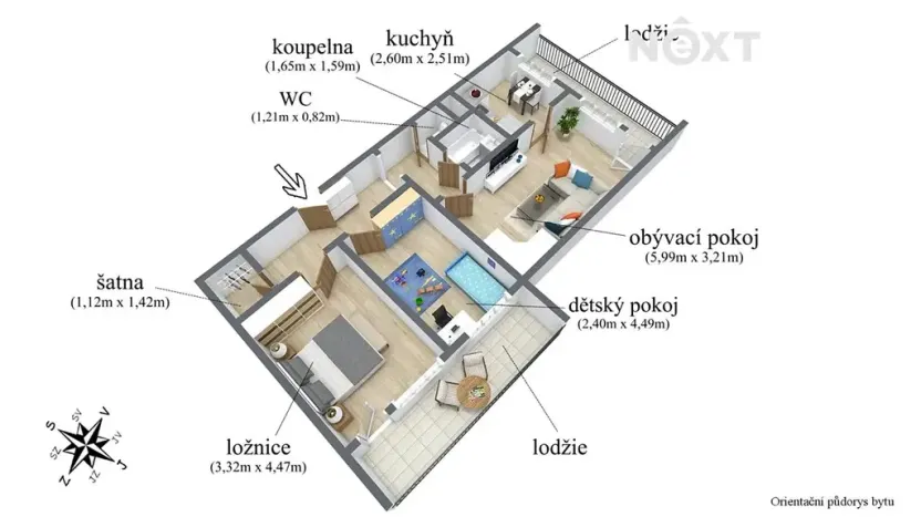Prodej bytu 3+1, Kralupy nad Vltavou, Tylova, 68 m2