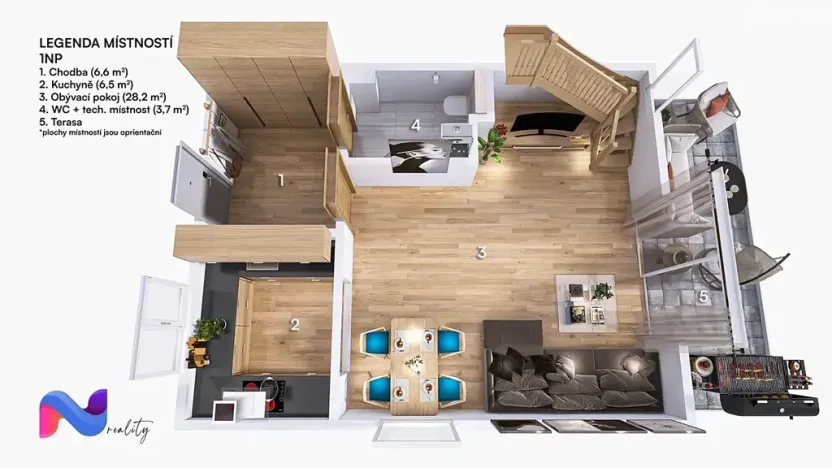 Pronájem rodinného domu, Březina, 95 m2