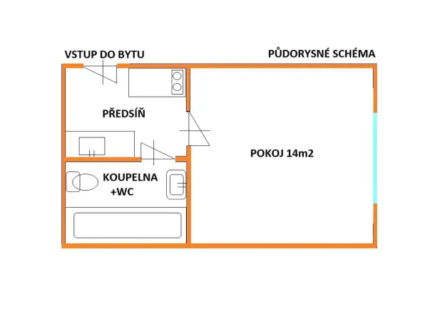Pronájem bytu 1+kk, Brno, Mendlovo náměstí, 22 m2
