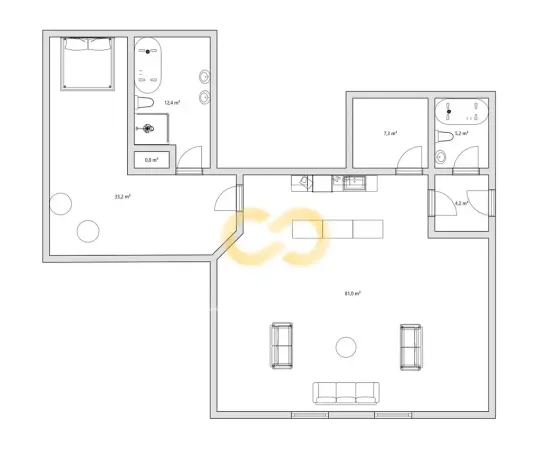 Pronájem bytu 2+kk, Písek, Alšovo nám., 146 m2