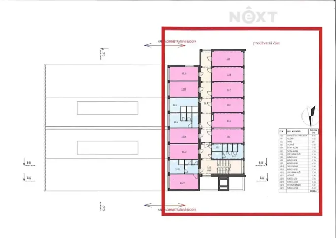 Prodej kanceláře, Tábor, U Cihelny, 1640 m2