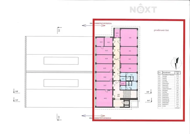 Prodej kanceláře, Tábor, U Cihelny, 1640 m2
