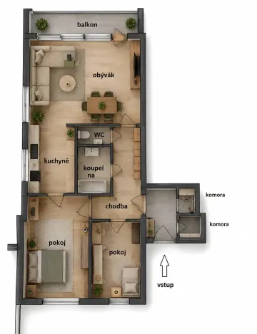 Prodej bytu 3+1, Praha - Motol, Hennerova, 80 m2