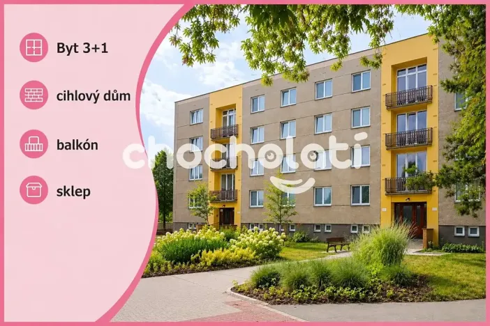 Prodej bytu 3+1, Pardubice, Rumunská, 72 m2