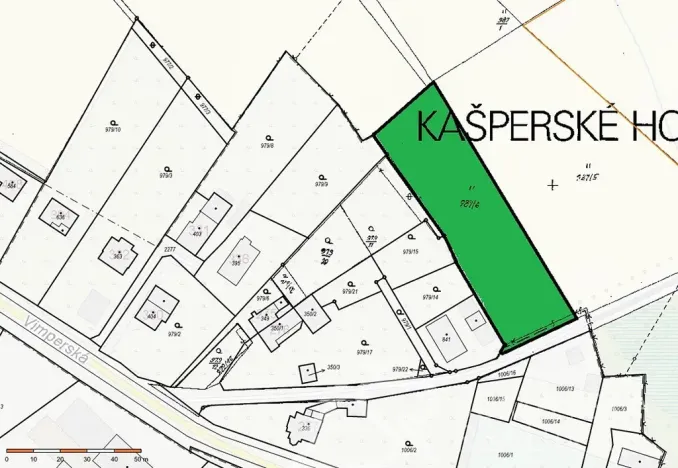 Prodej pozemku, Kašperské Hory, Vimperská, 2848 m2