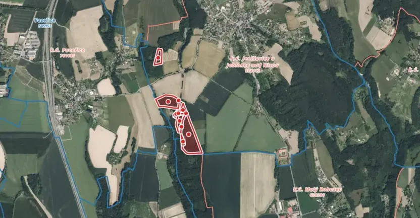 Prodej lesa, Jenišovice, 108509 m2