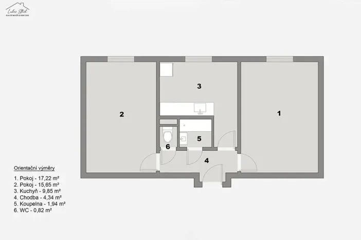 Pronájem bytu 2+1, Praha - Braník, Ke Krči, 52 m2