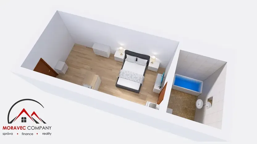 Pronájem apartmánu, Ostrava, Cihelní, 23 m2