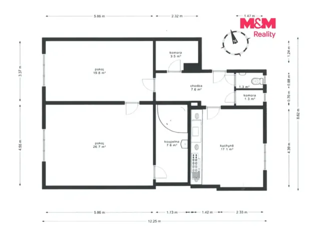 Prodej bytu 2+1, Praha - Žižkov, Baranova, 89 m2