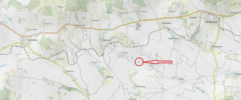 Prodej lesa, Děčany, 1581 m2