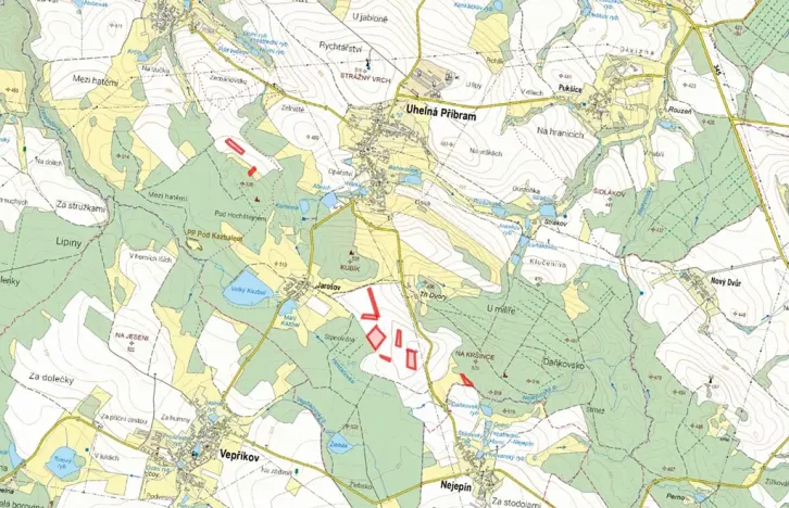 Prodej pole, Uhelná Příbram, 22408 m2