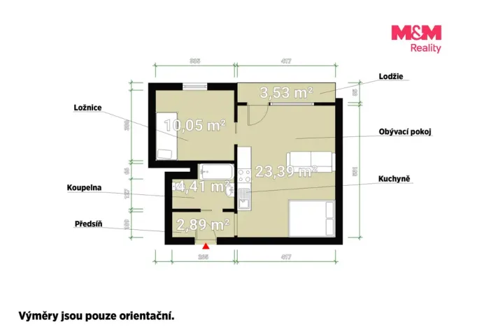 Prodej bytu 2+kk, Beroun - Beroun-Centrum, Na Klášteře, 43 m2
