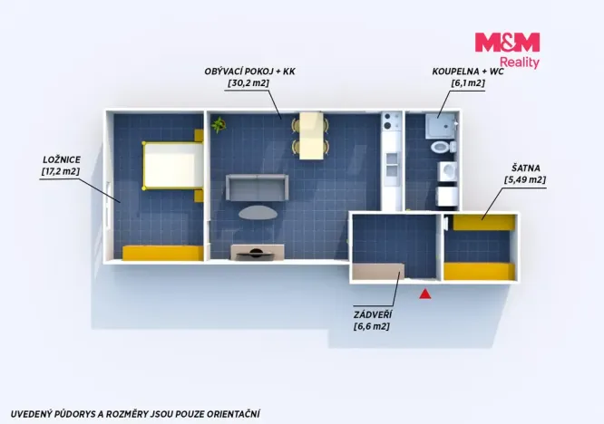 Pronájem bytu 2+kk, Březina, 65 m2