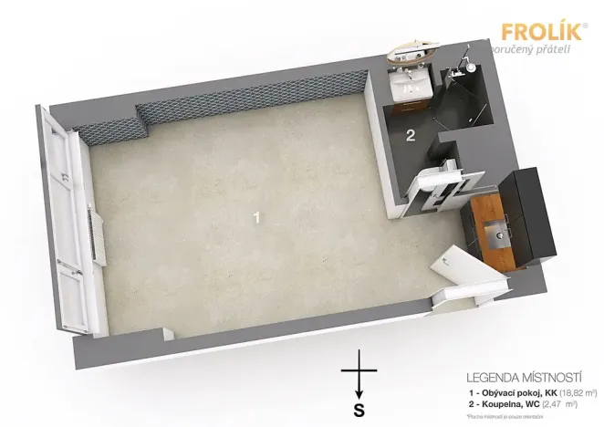 Prodej bytu 1+kk, Praha - Vokovice, Evropská, 24 m2