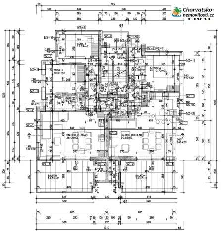 Prodej bytu 3+1, Novalja, Chorvatsko, 77 m2