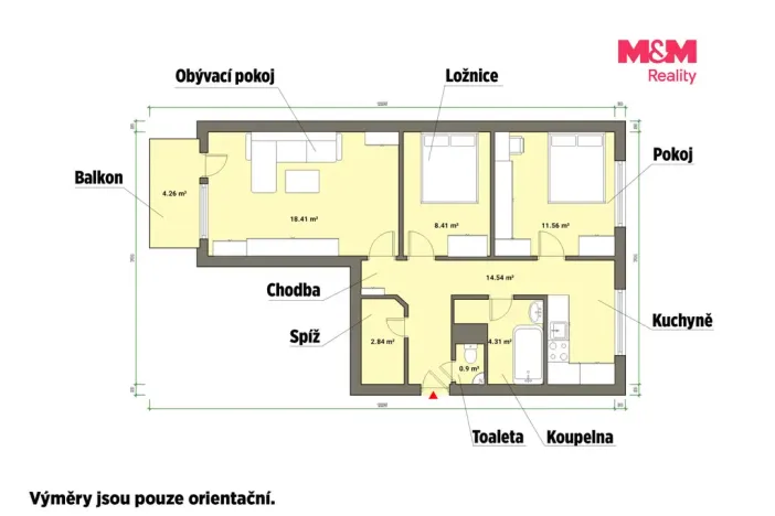 Prodej bytu 3+1, Bor, Přimdská, 61 m2