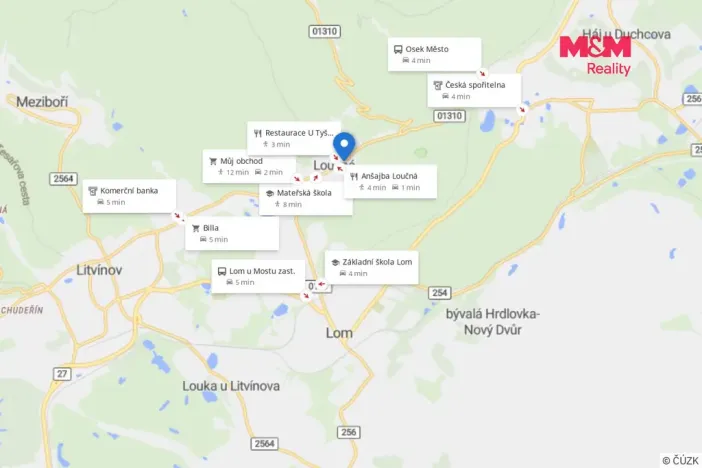 Pronájem bytu 2+kk, Lom - Loučná, Libkovická, 42 m2
