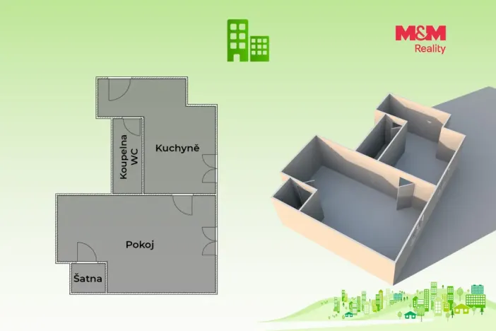 Pronájem bytu 1+1, Valašské Meziříčí, Poláškova, 47 m2