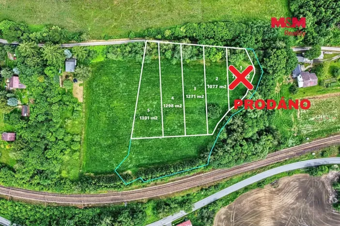 Prodej pozemku pro bydlení, Služátky, 1077 m2