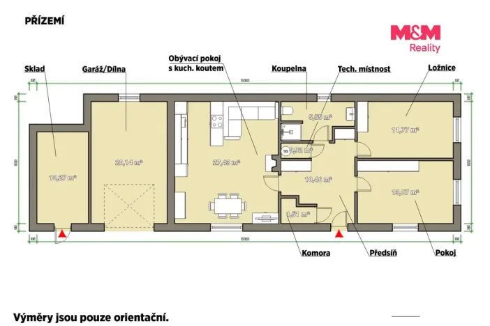 Prodej rodinného domu, Kramolín, 71 m2