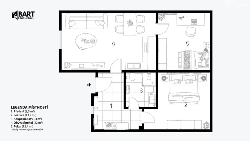 Prodej bytu 3+kk, Brno, Elgartova, 69 m2