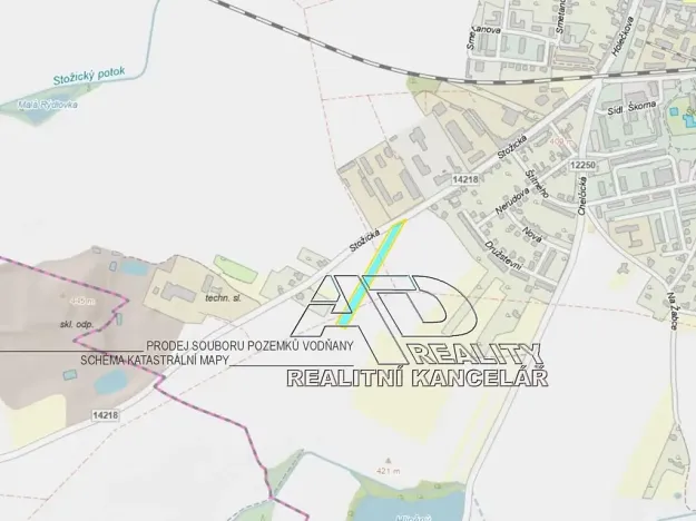 Prodej louky, Vodňany, Stožická, 3872 m2