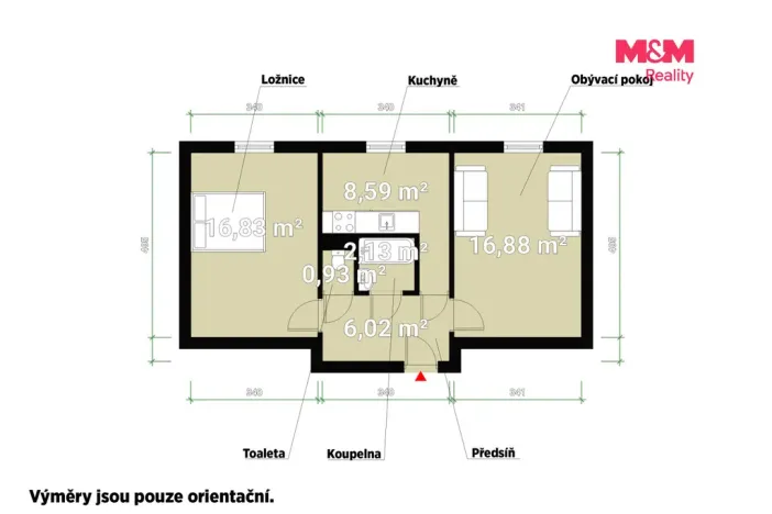 Prodej bytu 2+1, Praha - Strašnice, Vrátkovská, 51 m2