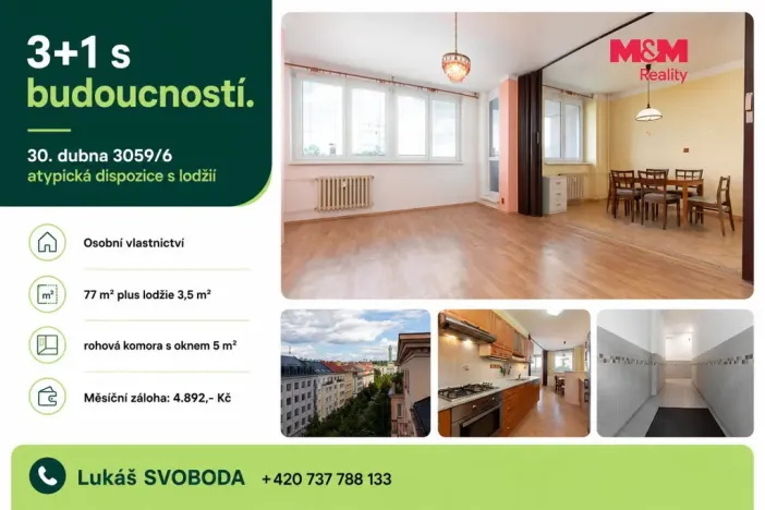 Prodej atypického bytu, Ostrava - Moravská Ostrava, 30. dubna, 81 m2