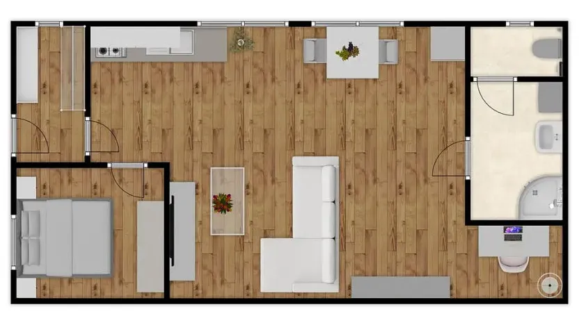 Pronájem bytu 2+kk, Hrušovany u Brna, Masarykova, 50 m2