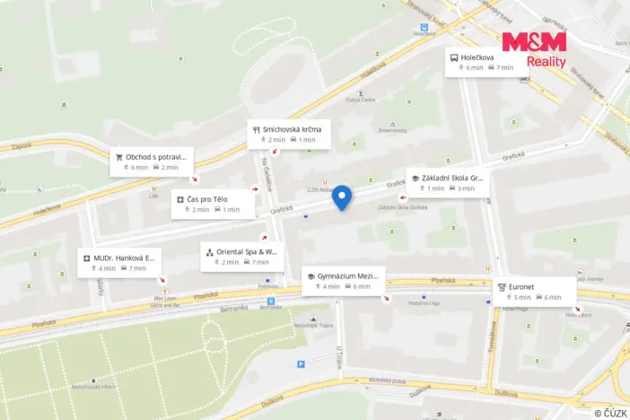 Prodej bytu 2+kk, Praha - Smíchov, Grafická, 38 m2
