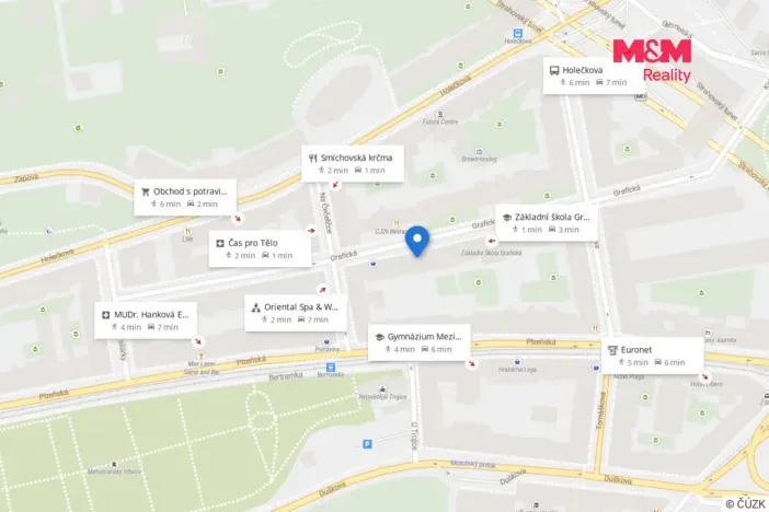 Prodej bytu 2+kk, Praha - Smíchov, Grafická, 34 m2