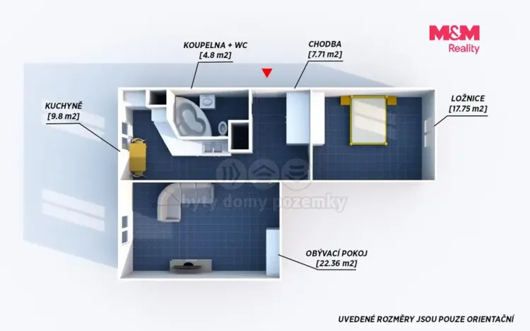 Prodej bytu 2+1, Rokycany - Nové Město, Na Pátku, 60 m2