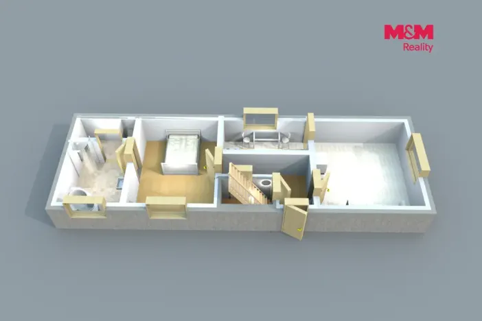 Pronájem rodinného domu, Močovice, 88 m2
