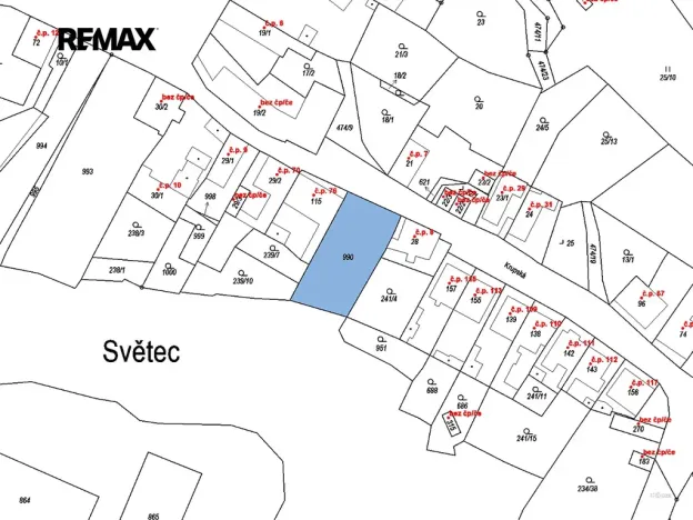 Prodej pozemku, Světec, 626 m2