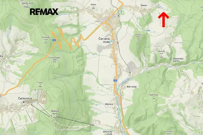 Prodej pozemku pro bydlení, Červená Voda, 1745 m2