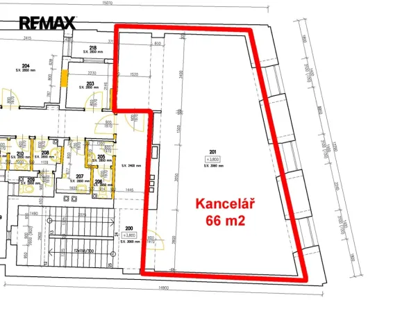 Pronájem kanceláře, Moravská Třebová, nám. T. G. Masaryka, 66 m2
