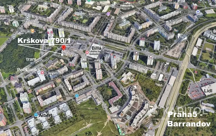 Prodej bytu 2+1, Praha - Hlubočepy, Krškova, 49 m2
