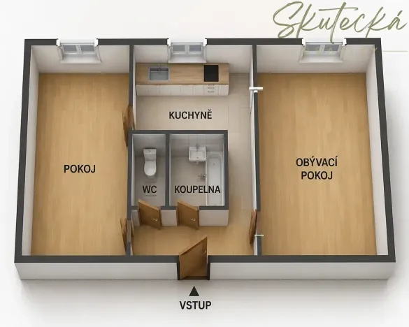 Pronájem bytu 2+1, Hodonín, 54 m2