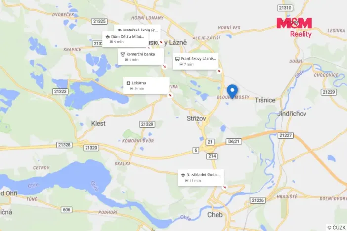 Pronájem bytu 1+1, Františkovy Lázně - Dlouhé Mosty, 35 m2