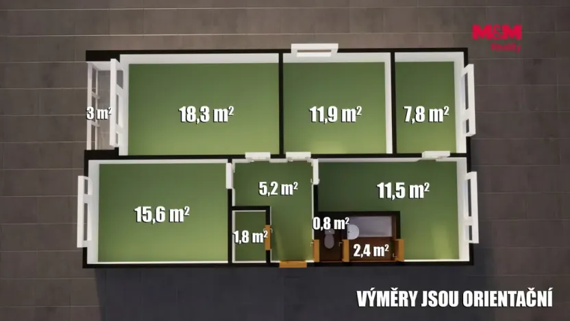 Prodej bytu 4+1, Děčín - Děčín XXVII-Březiny, Kosmonautů, 79 m2