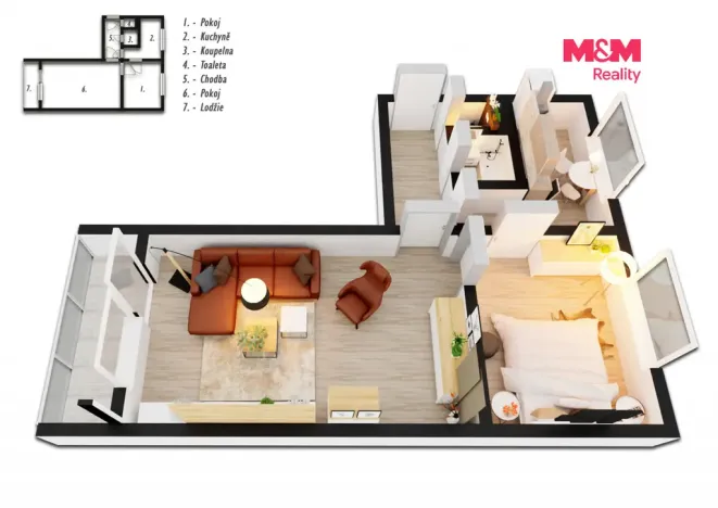 Prodej bytu 2+1, Praha - Záběhlice, Sněženková, 59 m2