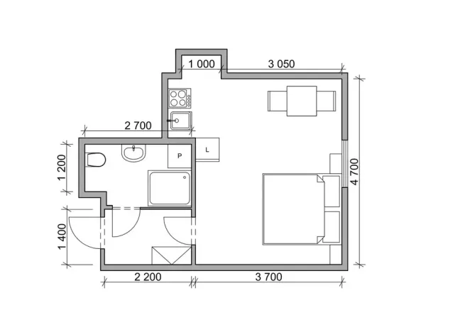 Pronájem bytu 1+kk, Hradec Králové - Plotiště nad Labem, 26 m2