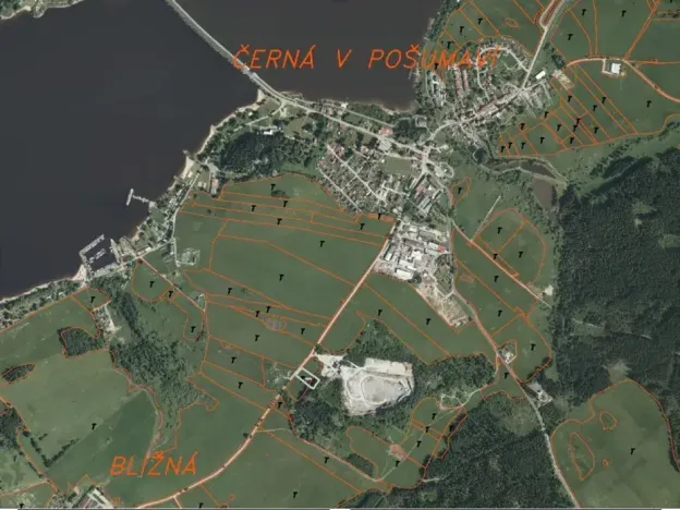 Dražba louky, Černá v Pošumaví, 3624 m2