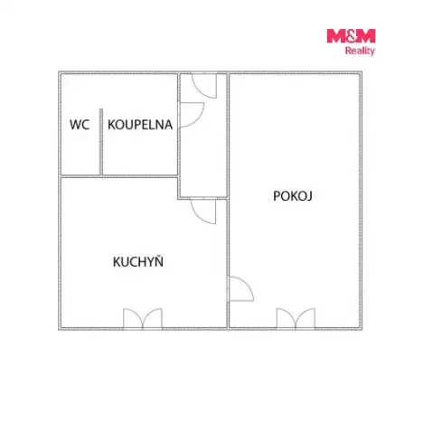 Prodej bytu 1+1, Bílina - Teplické Předměstí, Sídliště Za Chlumem, 35 m2